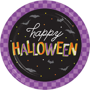 Bulk Pack of 16 Retro Halloween Dinner Plate