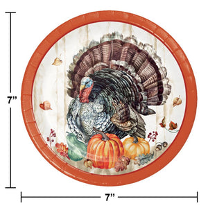 Timeless Turkey Luncheon Plate (8 per Pkg) by Creative Converting