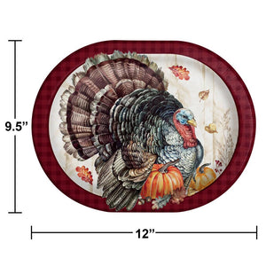 Timeless Turkey Oval Platter (8 per Pkg)