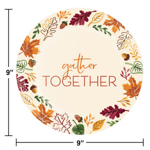 Bulk Pack of 16 Fall Festivities Dinner Plate