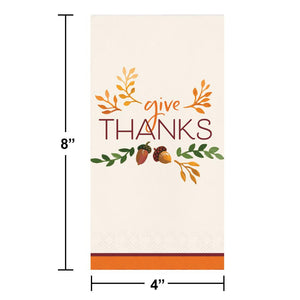 Bulk Pack of 32 Fall Festivities Guest Towel