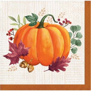 Bulk Pack of 48 Harvest Wishes Beverage Napkin