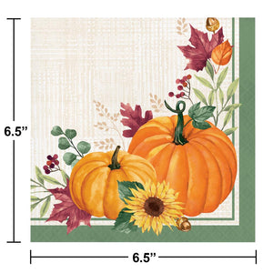 Harvest Wishes Luncheon Napkin (16 per Pkg) by Creative Converting