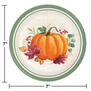 Bulk Pack of 24 Harvest Wishes Luncheon Plate