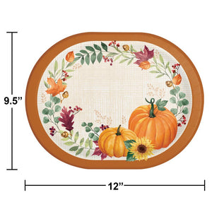 Harvest Wishes Oval Platter (8 per Pkg)