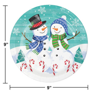 Snow Friends and Flakes Dinner Plate (8 per Pkg) by Creative Converting