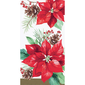 Bulk Pack of 32 Poinsettia Perfection Guest Towel