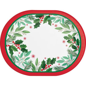 Holly Jolly Christmas Oval Platter (8 per Pkg)