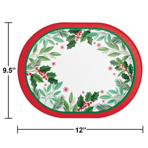 Holly Jolly Christmas Oval Platter (8 per Pkg)