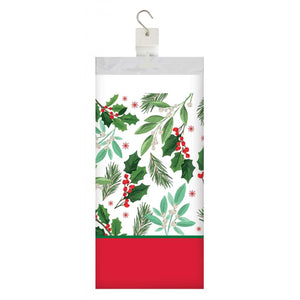 Holly Jolly Christmas Paper Tablecover, Border Print (1 per Pkg) by Creative Converting