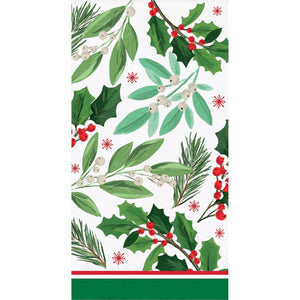 Bulk Pack of 32 Holly Jolly Christmas Guest Towel