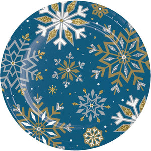 Bulk Pack of 16 Whimsical Winter Dinner Plate