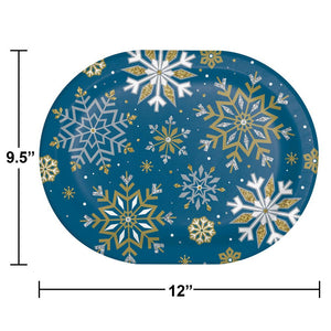 Whimsical Winter Oval Platter (8 per Pkg)