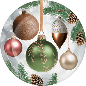 Bulk Pack of 16 Dazzling Ornaments Dinner Plate