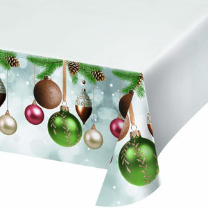 Dazzling Ornaments Paper Tablecover, Border Print (1 per Pkg) by Creative Converting