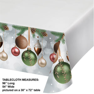 Dazzling Ornaments Paper Tablecover, Border Print (1 per Pkg) by Creative Converting