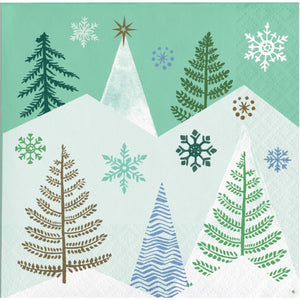 Bulk Pack of 48 Winter Wonderland Beverage Napkin