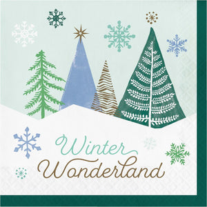 Bulk Pack of 32 Winter Wonderland Luncheon Napkin