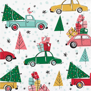 Christmas Cars Luncheon Napkin (16 per Pkg) by Creative Converting