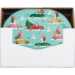 Christmas Cars Oval Platter (8 per Pkg)