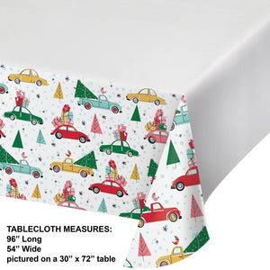 Christmas Cars Paper Tablecover, Border Print (1 per Pkg) by Creative Converting