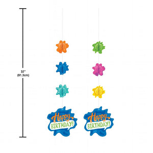 Splatter Hanging Cutouts w/ Honeycomb (2 per Pkg)