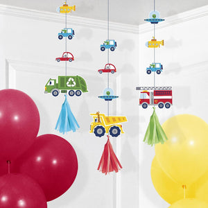 Transportation Time Hanging Cutouts w/ Tassels (3 per Pkg)