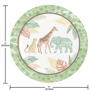 Safari Baby Dinner Plate (8 per Pkg) by Creative Converting