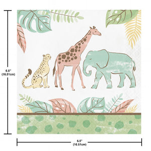 Safari Baby Lunch Napkin (16 per Pkg) by Creative Converting