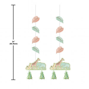 Safari Baby Hanging Cutouts w/ Tassels (2 per Pkg)