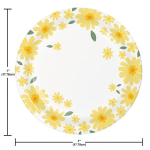 Bulk Pack of 24 Sweet Daisy Luncheon Plate