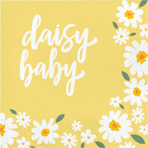 Bulk Pack of 32 Sweet Daisy Baby Lunch Napkin