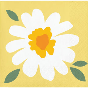 Bulk Pack of 48 Sweet Daisy Beverage Napkin