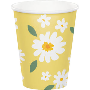 Bulk Pack of 16 Sweet Daisy Hot/Cold Cup 9Oz