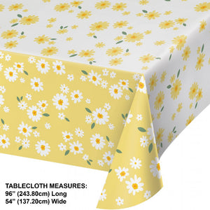 Bulk Pack of 2 Sweet Daisy Tablecover 54" x 96"