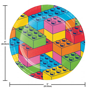 Block Bash Dinner Plate (8 per Pkg) by Creative Converting