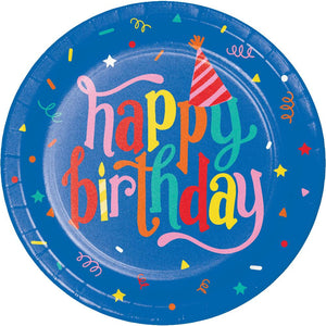 Hats Off Birthday Dinner Plate (8 per Pkg) by Creative Converting