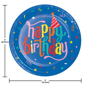 Hats Off Birthday Dinner Plate (8 per Pkg) by Creative Converting