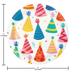 Hats Off Birthday Luncheon Plate (8 per Pkg) by Creative Converting