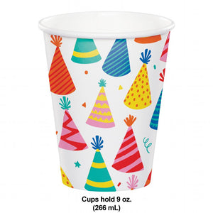 Hats Off Birthday Hot/Cold Cup 9oz. (8 per Pkg) by Creative Converting