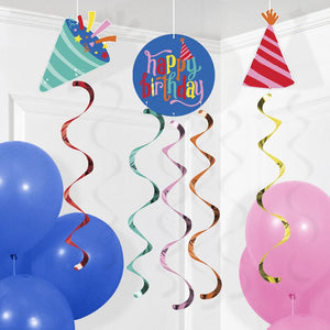 Hats Off Birthday Hanging Décor (3 per Pkg) by Creative Converting