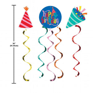 Hats Off Birthday Hanging Décor (3 per Pkg) by Creative Converting