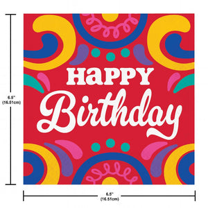 Birthday Swirls Lunch Napkin (16 per Pkg) by Creative Converting