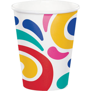 Bulk Pack of 16 Birthday Swirls Hot/Cold Cup 9Oz