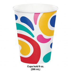 Birthday Swirls Hot/Cold Cup 9oz. (8 per Pkg) by Creative Converting