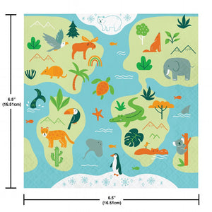 World Adventure Lunch Napkin (16 per Pkg) by Creative Converting