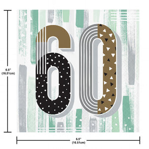 Minted Milestone Lunch Napkin, 60 (16 per Pkg) by Creative Converting