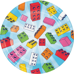 Bulk Pack of 24 Block Bash Luncheon Plate