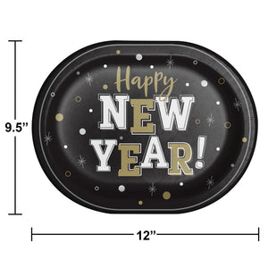 New Year's Eve Oval Platter (8 per Pkg)