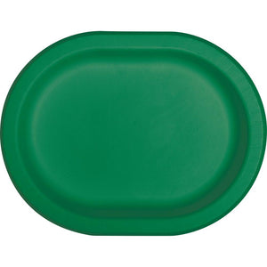 Bulk Pack of 16 Emerald Green Oval Platter